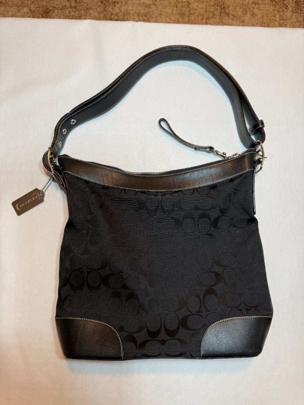 Vintage Y2K Coach Signature Hobo Shoulder Bag – Style 6828 - Picture 2 of 11